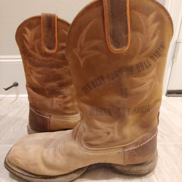 Brothers and Sons Mens Skull Western Boot Broad Square Toe size 11 D - Picture 5 of 5
